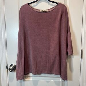 The Nest Oversized Dolman Sleeve Sweatshirt Dusty Rose Size L
